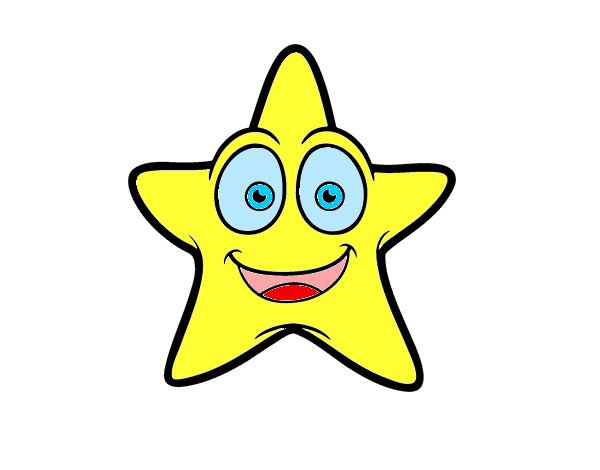 Dibujo Estrella de mar sonriente pintado por toledo
