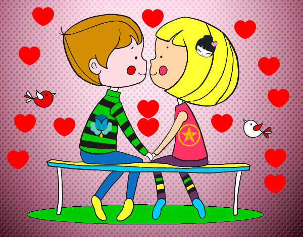 Dibujo Jóvenes enamorados pintado por Anto05