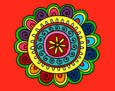 Dibujo Mandala alegre pintado por NCPM