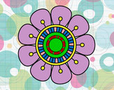 Dibujo Mandala en forma de flor pintado por Killa