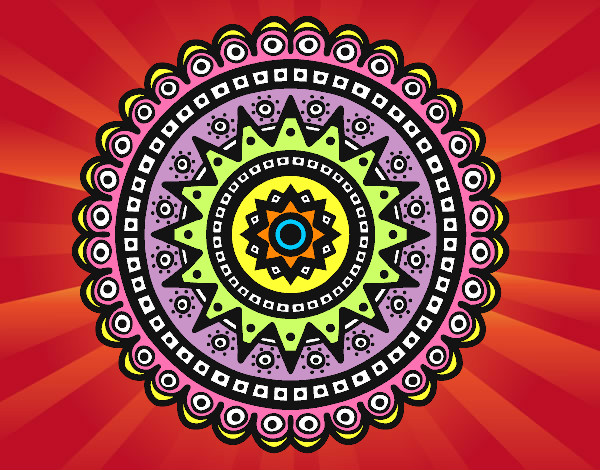 Dibujo Mandala étnica pintado por cori-glori