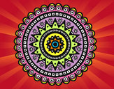 Dibujo Mandala étnica pintado por cori-glori