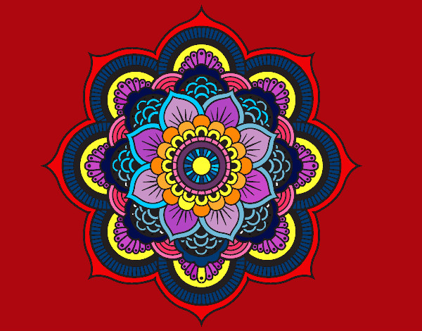 Dibujo Mandala flor oriental pintado por NCPM