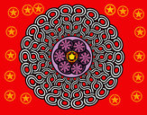 Dibujo Mandala trenzada pintado por sanwuchin