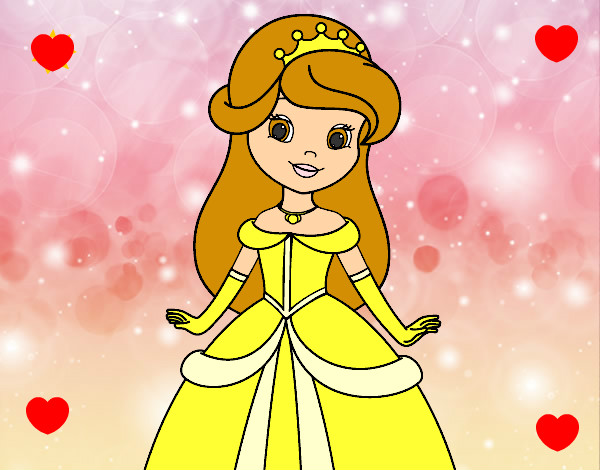 Dibujo Princesa bella pintado por Marleja