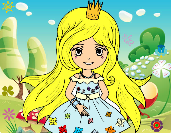Dibujo Princesa primavera pintado por Marleja