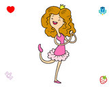Dibujo Princesa simpática pintado por Marleja