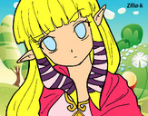 Dibujo Princesa Zelda pintado por aldu007