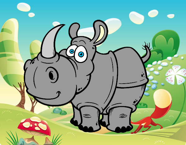 Dibujo Rinoceronte de Java pintado por adri23jjat