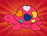 Dibujo Tortuga con corazones pintado por lucas2009