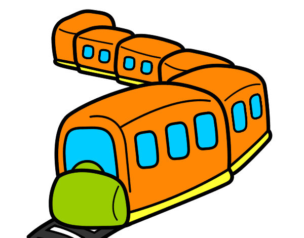 Dibujo Tren en camino pintado por marcbiel
