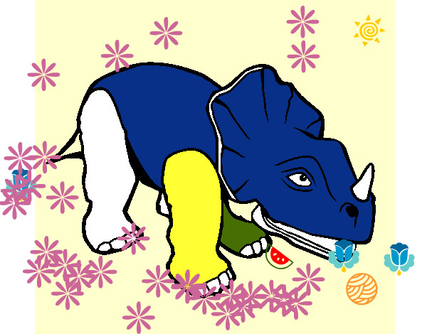 Dibujo Triceratops II pintado por lucas2009