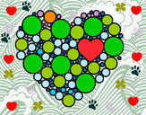Dibujo Corazón de círculos pintado por JUANJO23