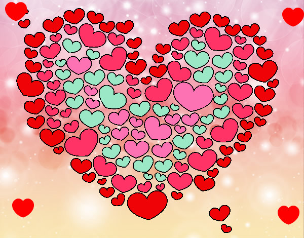Dibujo Corazón de corazones pintado por abian10