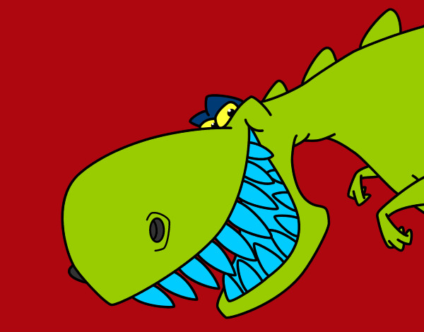 Dibujo Dinosaurio de dientes afilados pintado por Floridark