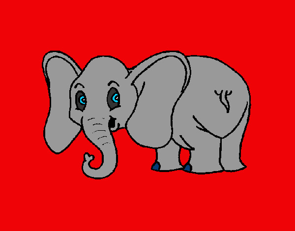 Dibujo Elefante pequeño pintado por Lujitaa