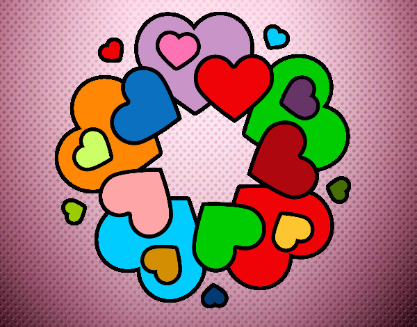 Dibujo Mandala de corazones pintado por TAKEN