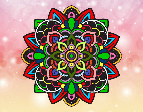 Dibujo Mandala decorativa pintado por carlosn