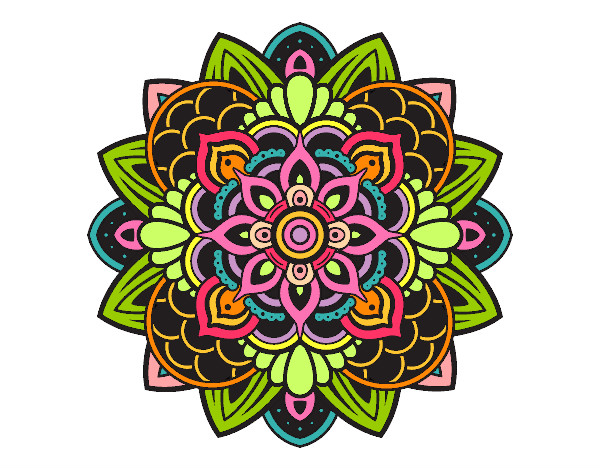 Dibujo Mandala decorativa pintado por Sheera