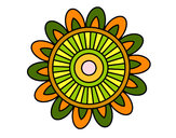 Dibujo Mandala solar pintado por crispas