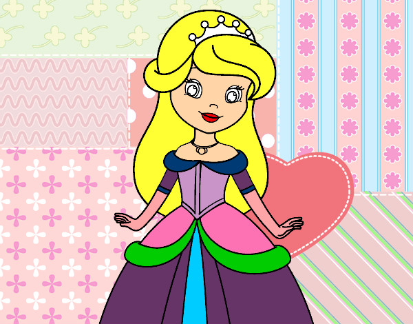 Dibujo Princesa bella pintado por Lujitaa