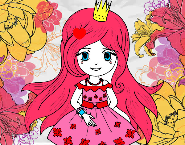 Dibujo Princesa primavera pintado por briquimey