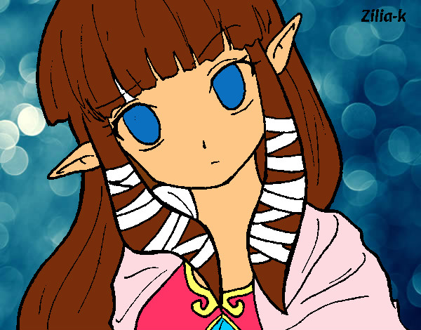 Dibujo Princesa Zelda pintado por ToriYep