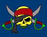 Dibujo Símbolo pirata pintado por mmmaaacaa