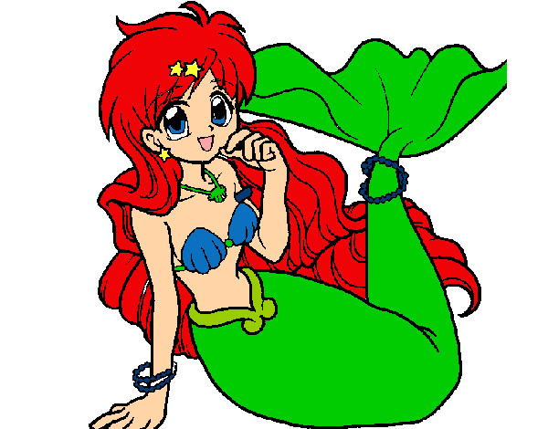 Dibujo Sirena 1 pintado por almalilia