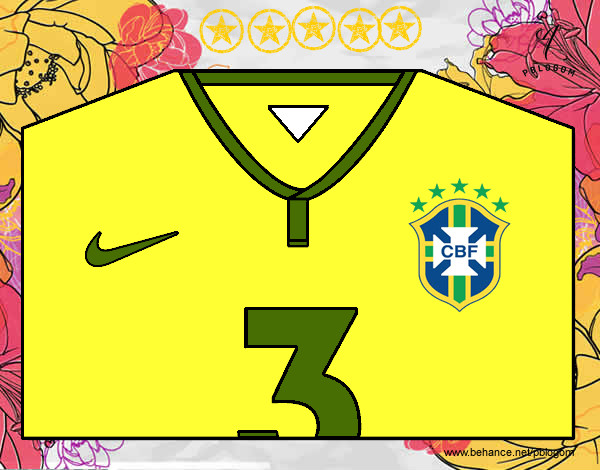 Dibujo Camiseta del mundial de fútbol 2014 de Brasil pintado por REINALD