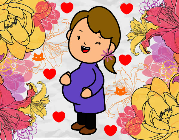 Dibujo Chica embarazada pintado por ValenDelfi