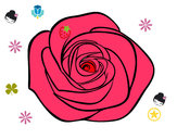 Dibujo Flor de rosa pintado por alumno2011