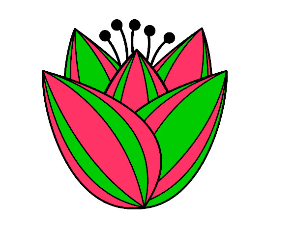 Dibujo Flor de tulipán pintado por Maneiva