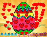 Dibujo Huevo con corazones pintado por antoniat