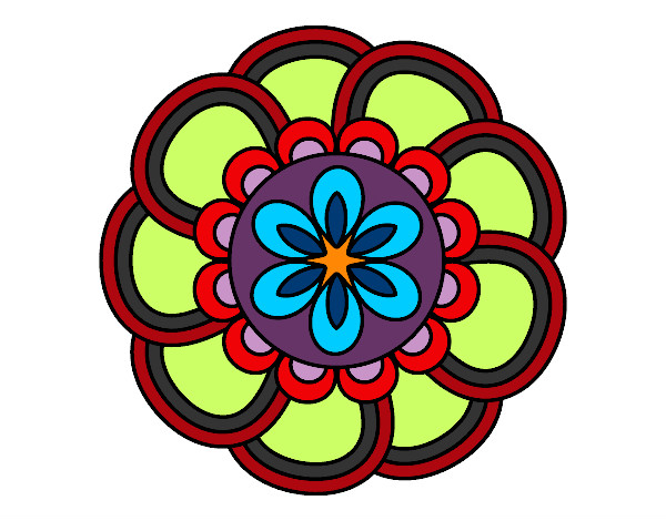 Dibujo Mandala de pétalos pintado por natygm24