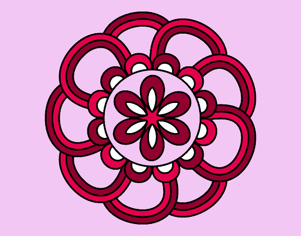 Dibujo Mandala de pétalos pintado por rstlg