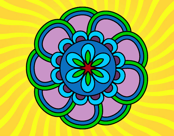 Dibujo Mandala de pétalos pintado por sawerszws