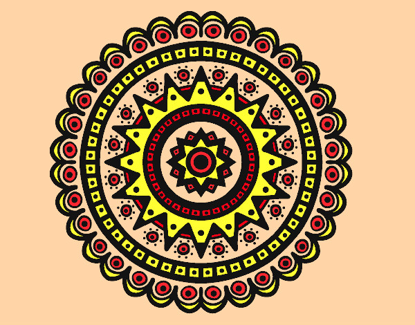 Dibujo Mandala étnica pintado por rstlg
