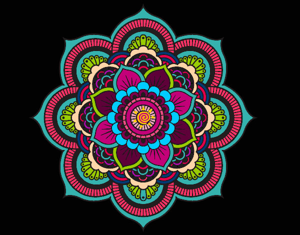 Dibujo Mandala flor oriental pintado por elisanche7