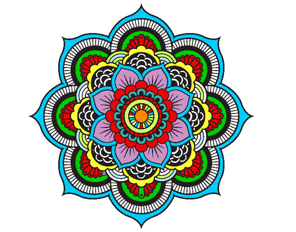 Dibujo Mandala flor oriental pintado por Killa