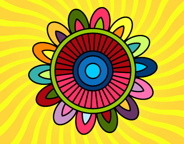 Dibujo Mandala solar pintado por ainhoa2014
