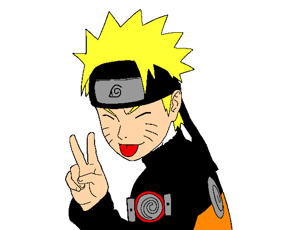 Dibujo Naruto sacando lengua pintado por candy12