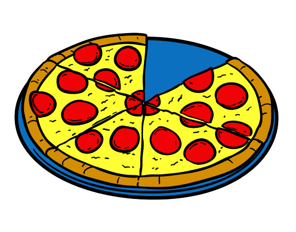 Dibujo Pizza de pepperoni pintado por alexa30