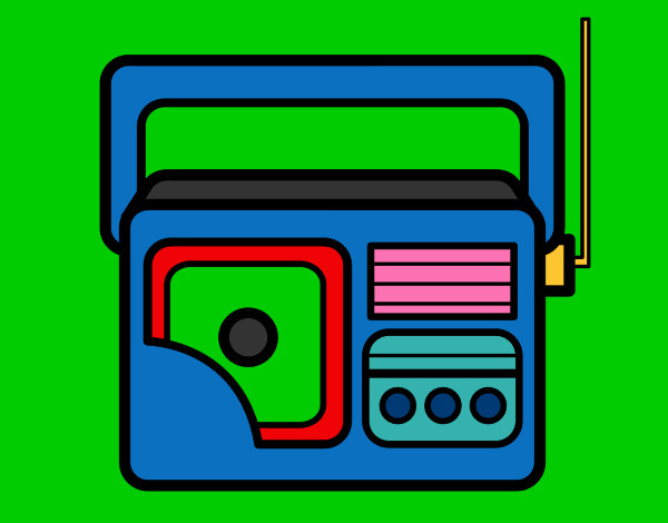 Dibujo Radio antigua pintado por alexa30