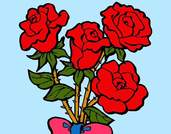 Dibujo Ramo de rosas pintado por ainhoa2014