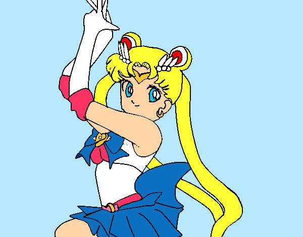 Dibujo Serena de Sailor Moon pintado por PaolaGamer