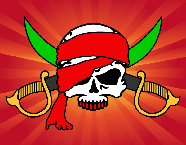 Dibujo Símbolo pirata pintado por alexa30