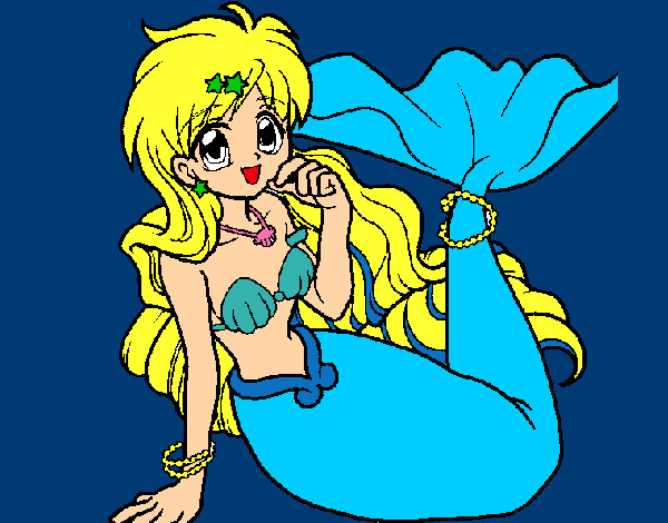 Dibujo Sirena 1 pintado por alexa30