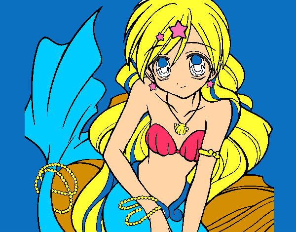 Dibujo Sirena 3 pintado por alexa30