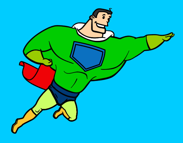 Dibujo Superhéroe grande pintado por juanromano